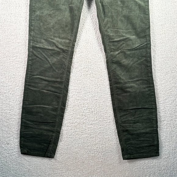 Monfrere Velvet Slim Straight Jeans Green Size 34x32 Classic Comfy - Picture 5 of 14